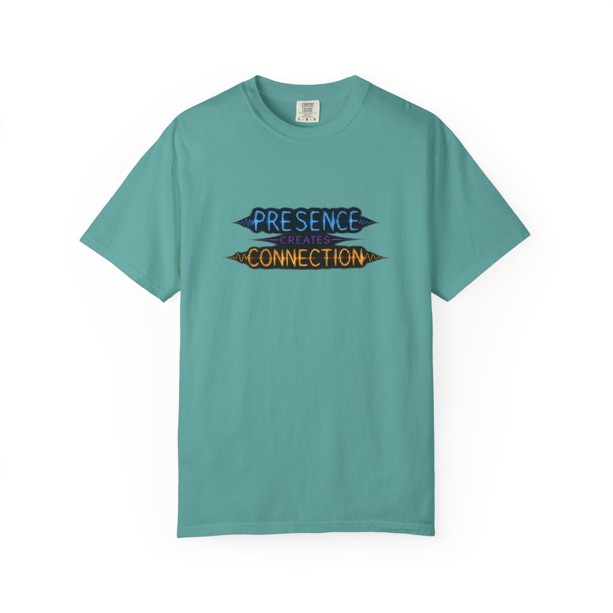 T-Shirt — "Presence Creates Connection" / "Find the Frequency" Graphic Tee