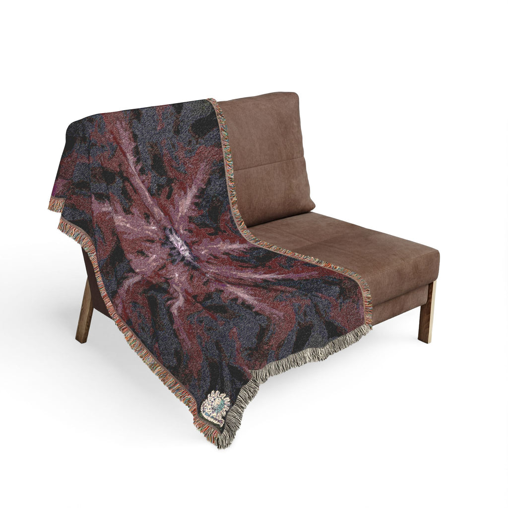 Violet Resonance Woven Blanket