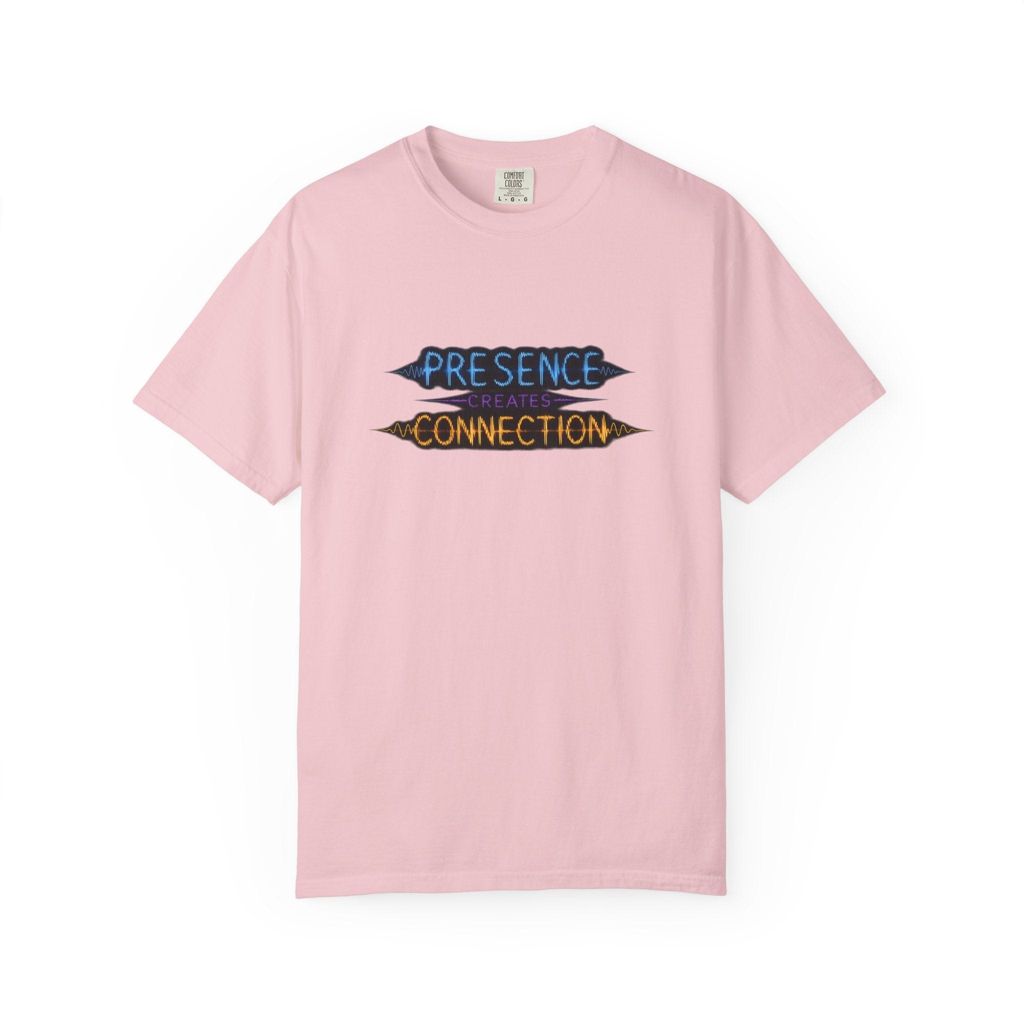 T-Shirt — "Presence Creates Connection" / "Find the Frequency" Graphic Tee