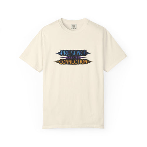 T-Shirt — "Presence Creates Connection" / "Find the Frequency" Graphic Tee