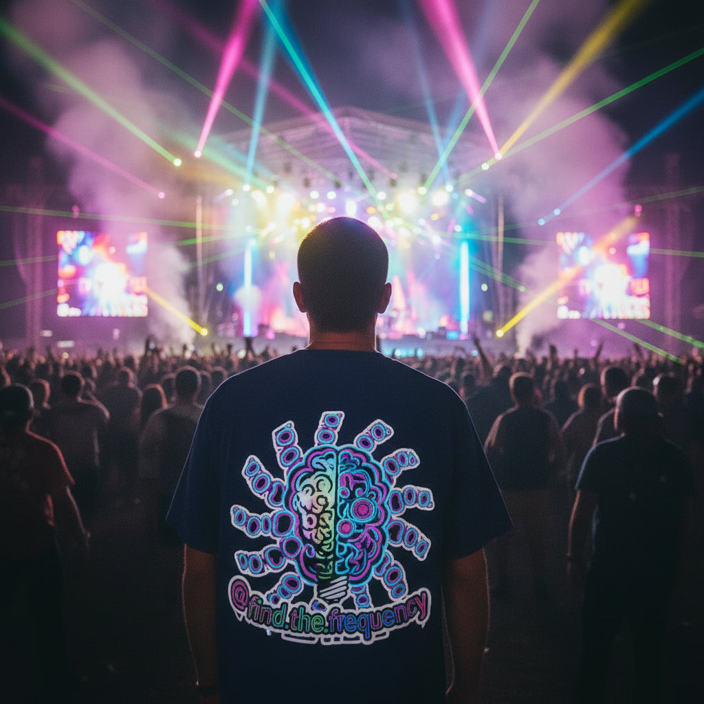 T-Shirt — "Presence Creates Connection" / "Find the Frequency" Graphic Tee